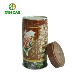 Tea Tin Can Fancy Color Round Food Tea Packaging Embossing FDA Certification